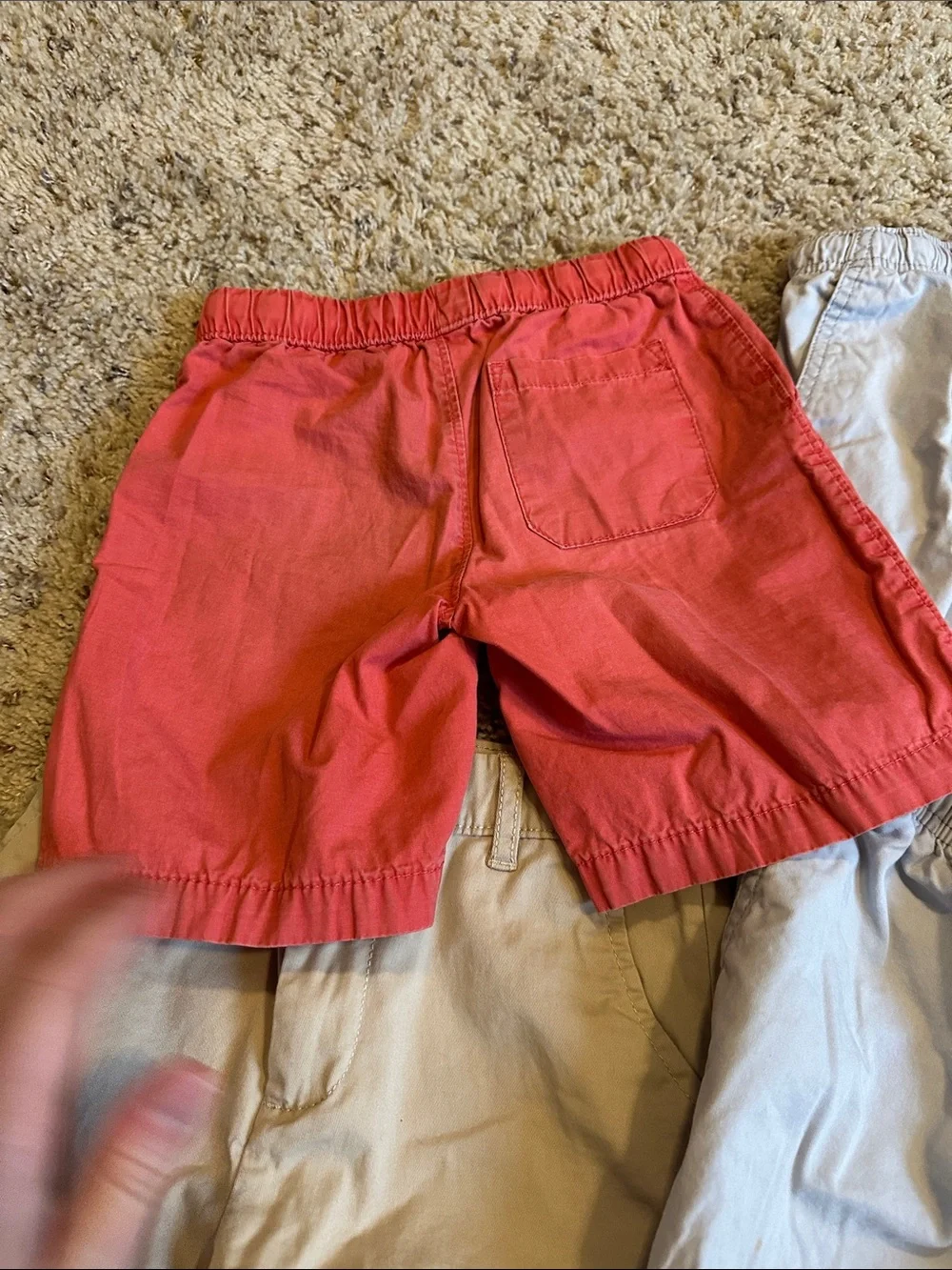 Carter's Light Blue, Khaki, and Red Kids Shorts 4-Pack